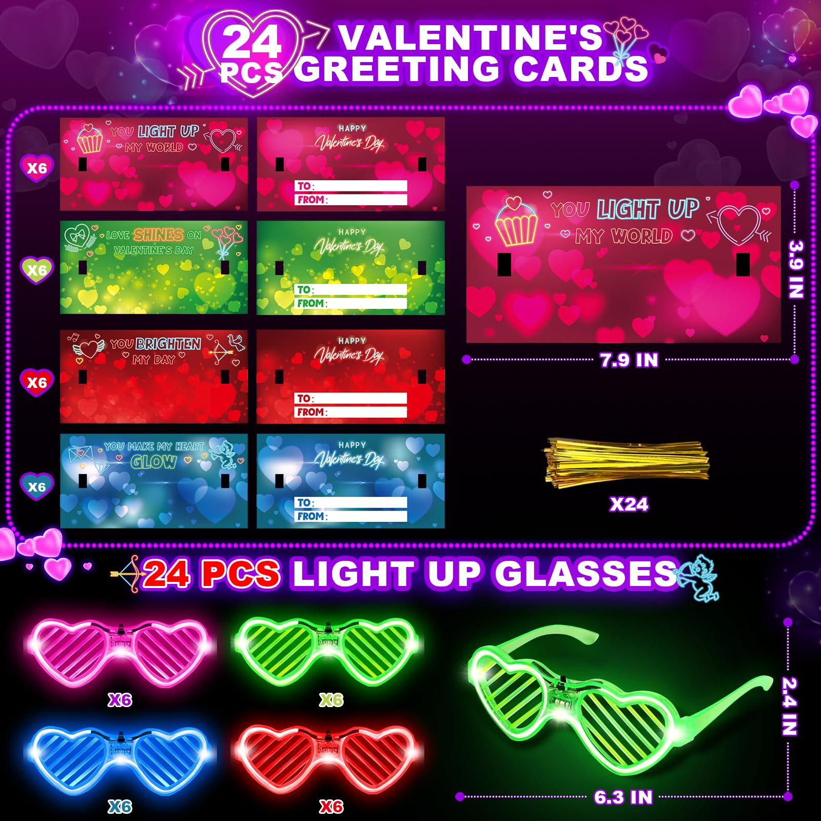 SpringFlower Valentines bulk set with four colors for easy classroom exchanges.