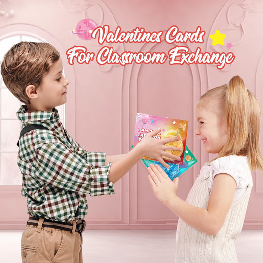 SpringFlower stretchy balls feature planet designs to captivate kids during Valentines card exchanges.