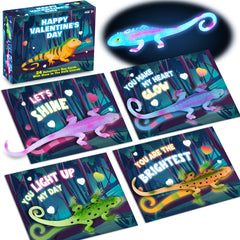 SpringFlower Valentines cards with glow lizards for classroom exchanges.