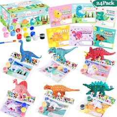 SpringFlower dinosaur painting kit valentines cards for classrooms, enhancing creative gift exchanges.