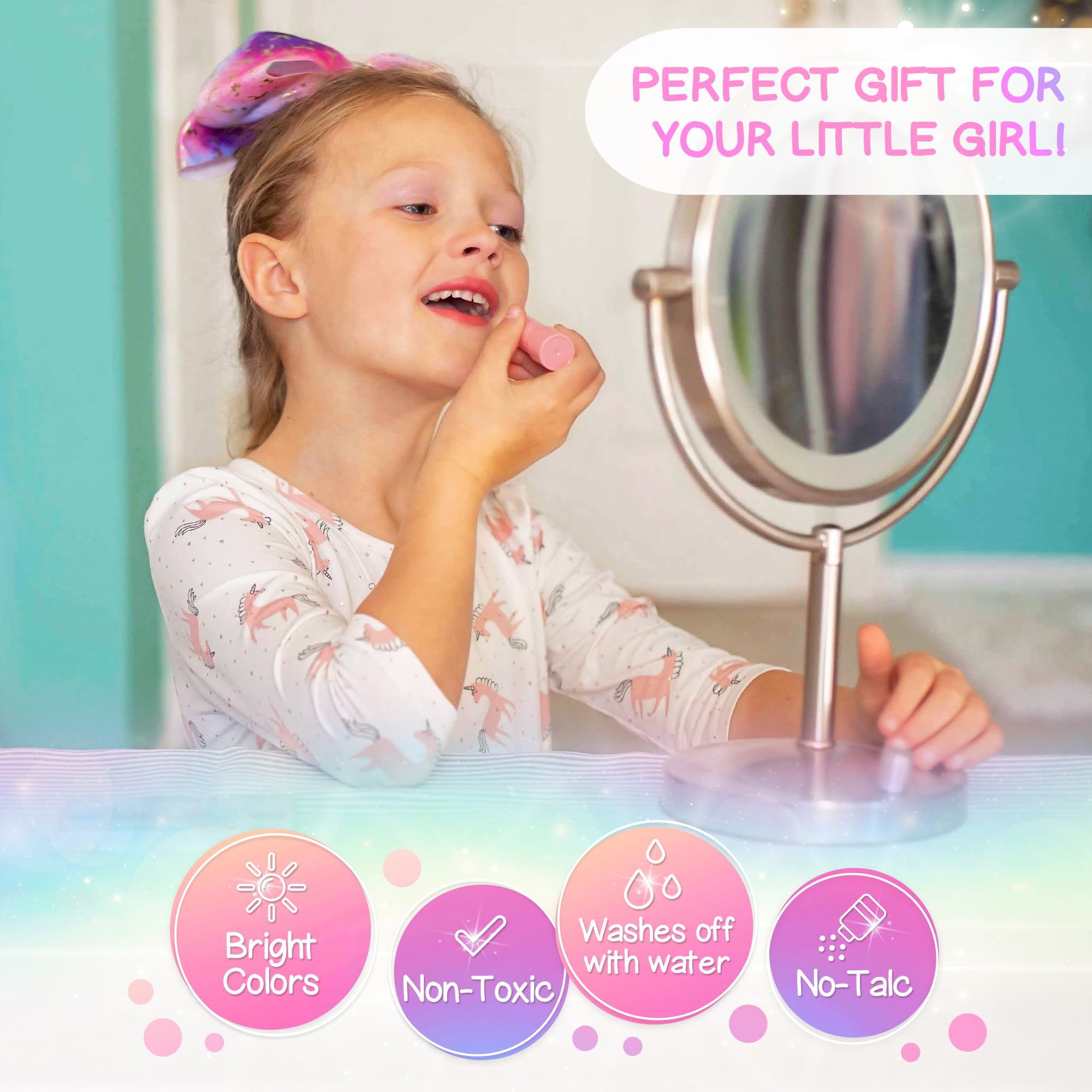 Sprinkles Toyz makeup kit unicorn purse illustrates portable pretend play