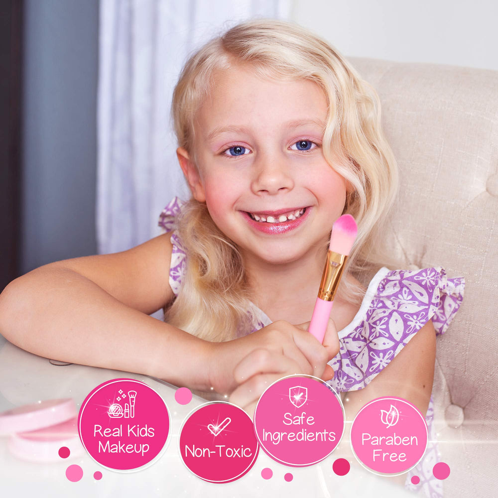 Sprinkles Toyz makeup color swatches ready for pretend play and creative looks.