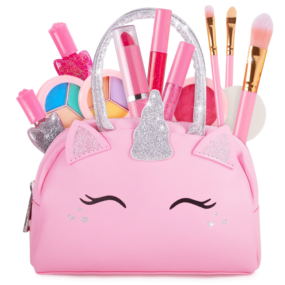 Sprinkles Toyz pink unicorn purse makeup kit for creative dress-up play.