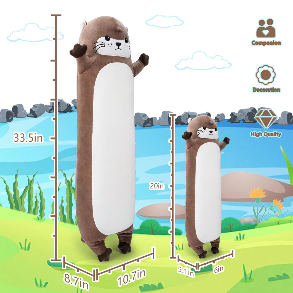 Sprinqdawin otter plush full-length 20-inch for cozy lounging.