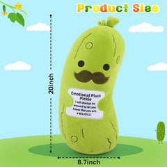 Sprinqdawin Pickle Plush 20inch back view highlights plush resilience and inviting look.