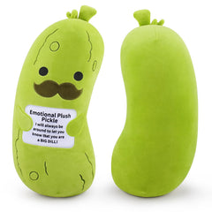 Sprinqdawin Pickle Plush 20-inch front view offers soft comfort and friendly presence.