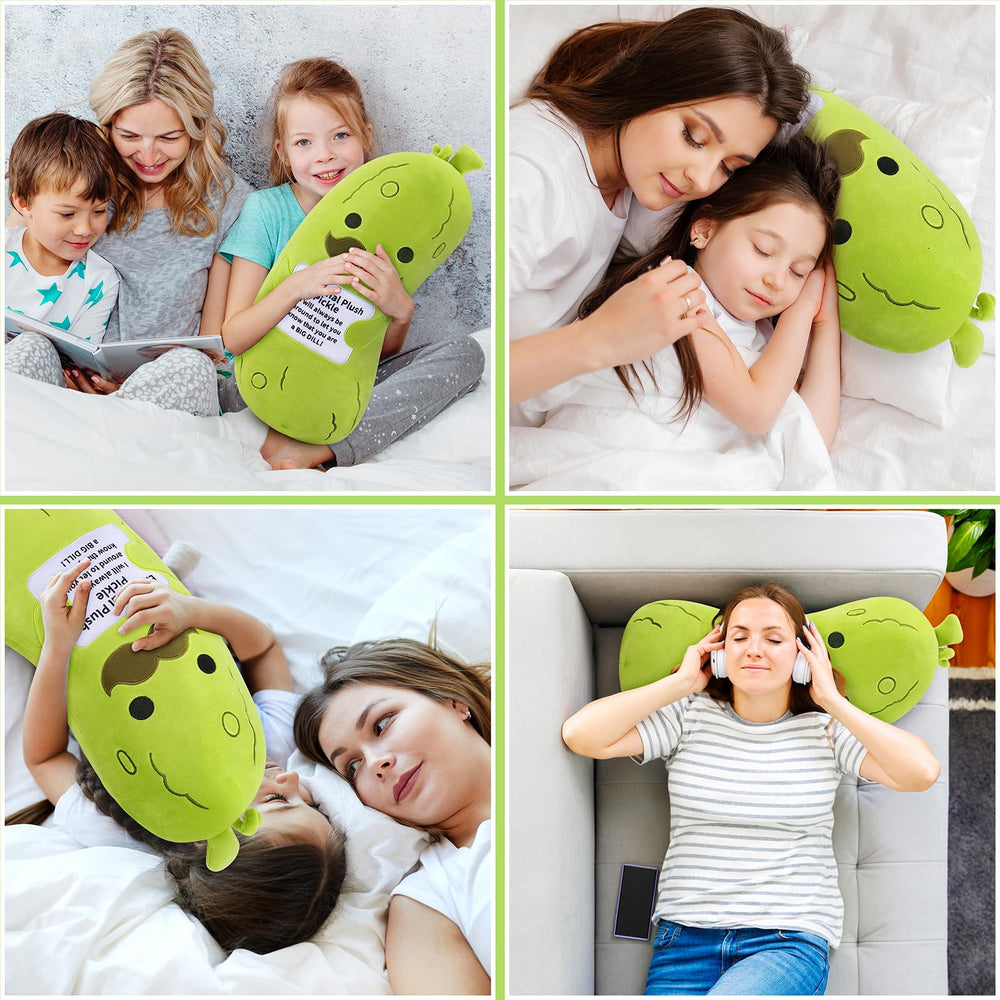 Sprinqdawin Pickle Plush 20inch soft fabric closeup highlights gentle texture.