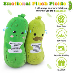 Sprinqdawin Pickle Plush closeup face shows friendly eyes.
