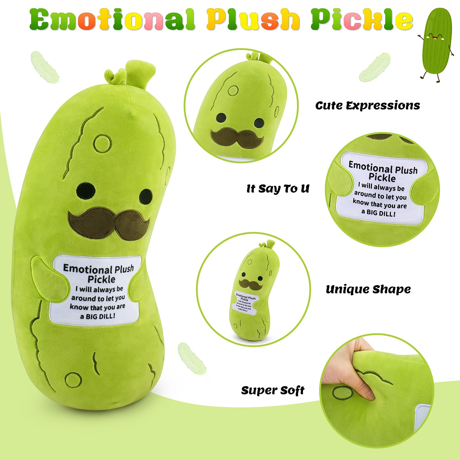 Sprinqdawin Pickle Plush travel-ready cushion for on-the-go comfort.