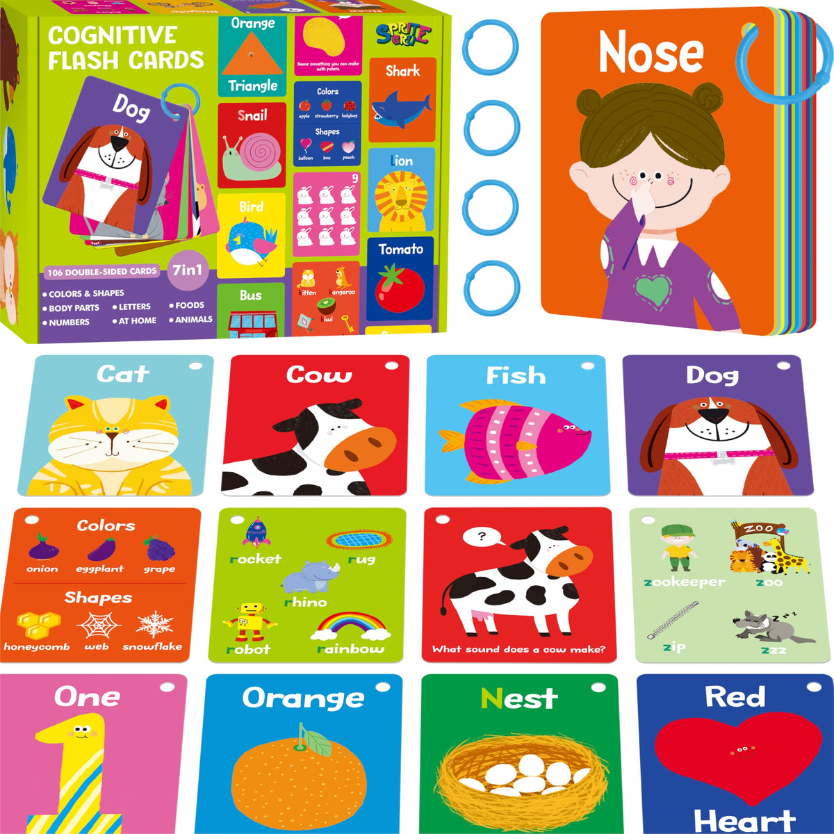 SpriteGru flashcards alphabet visuals boost early literacy and recognition