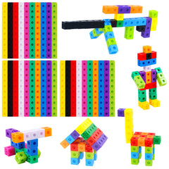 SpriteGru 300PCS math cubes in a colorful set for early counting and patterns.