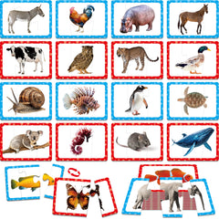 SpriteGru 48-animal puzzles box set with vibrant images for early learning and problem-solving