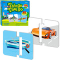 SpriteGru 48-vehicle puzzle front view with double-sided blocks for early learning