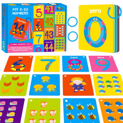 SpriteGru 51 flashcards number side for early counting practice with clear numerals.