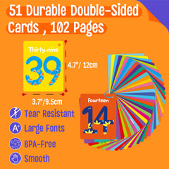 SpriteGru flashcards pattern side pairs visuals with numbers to boost recognition.