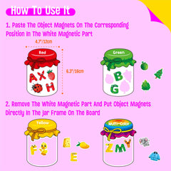 SpriteGru 60-letter magnets with bright alphabet visuals for early literacy practice