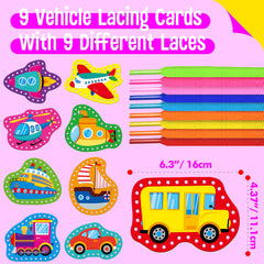 SpriteGru lacing cards plane pattern supports hand-eye coordination during creative play