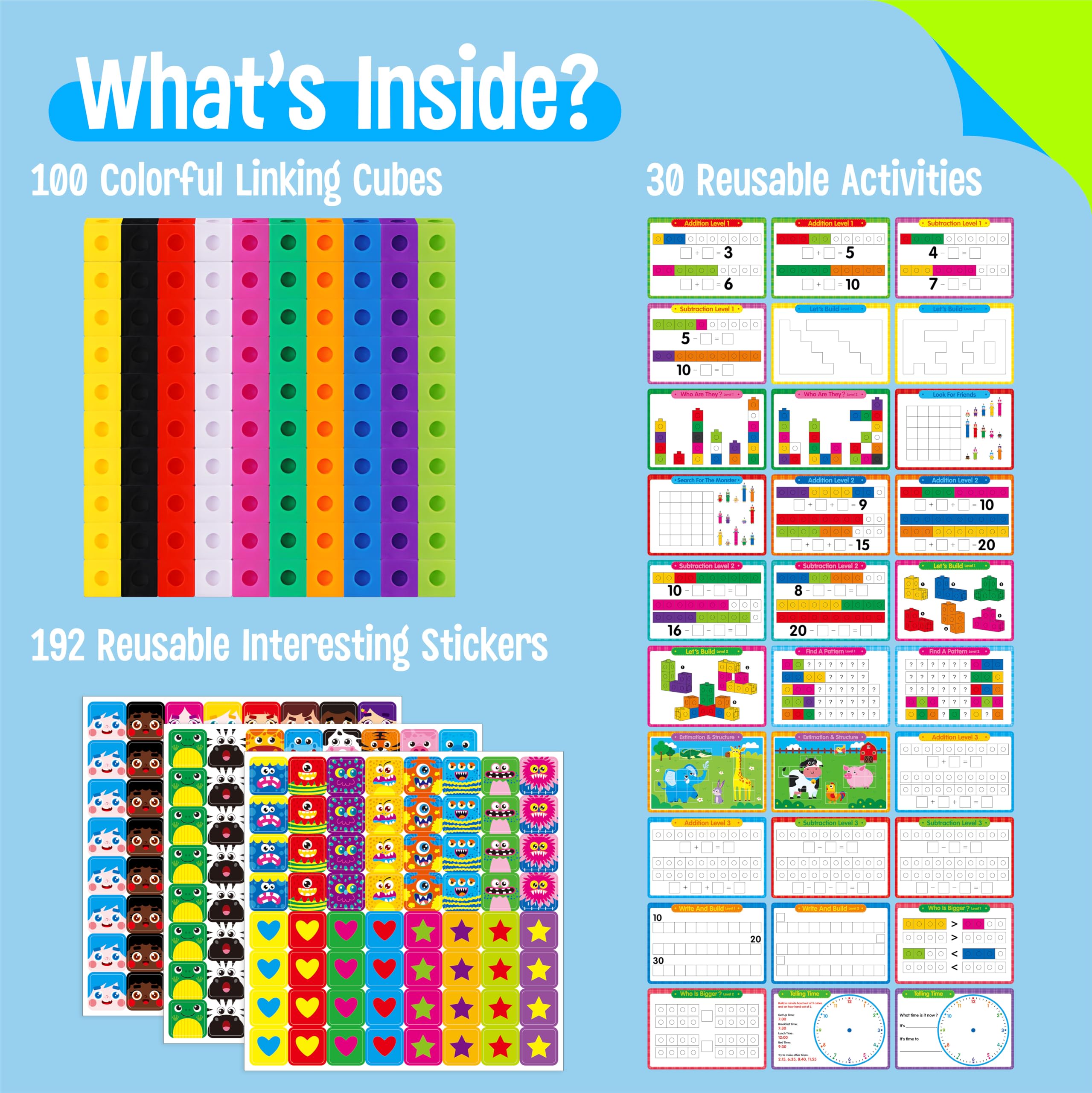 SpriteGru Activity Cards: 15 double-sided challenges to boost early-number skills