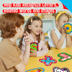SpriteGru alphabet lacing cards durable cardstock withstands daily use.