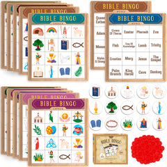 SpriteGru Bible Bingo board 6-3in ready for classroom and family learning.