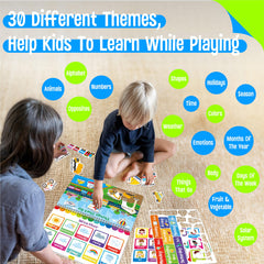 SpriteGru Busy Book 18-theme matching pages promote hand-eye coordination