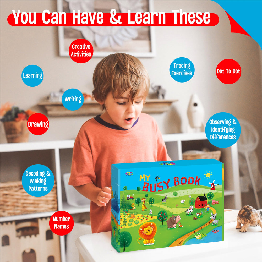 SpriteGru Busy Book durable waterproof pages endure active play