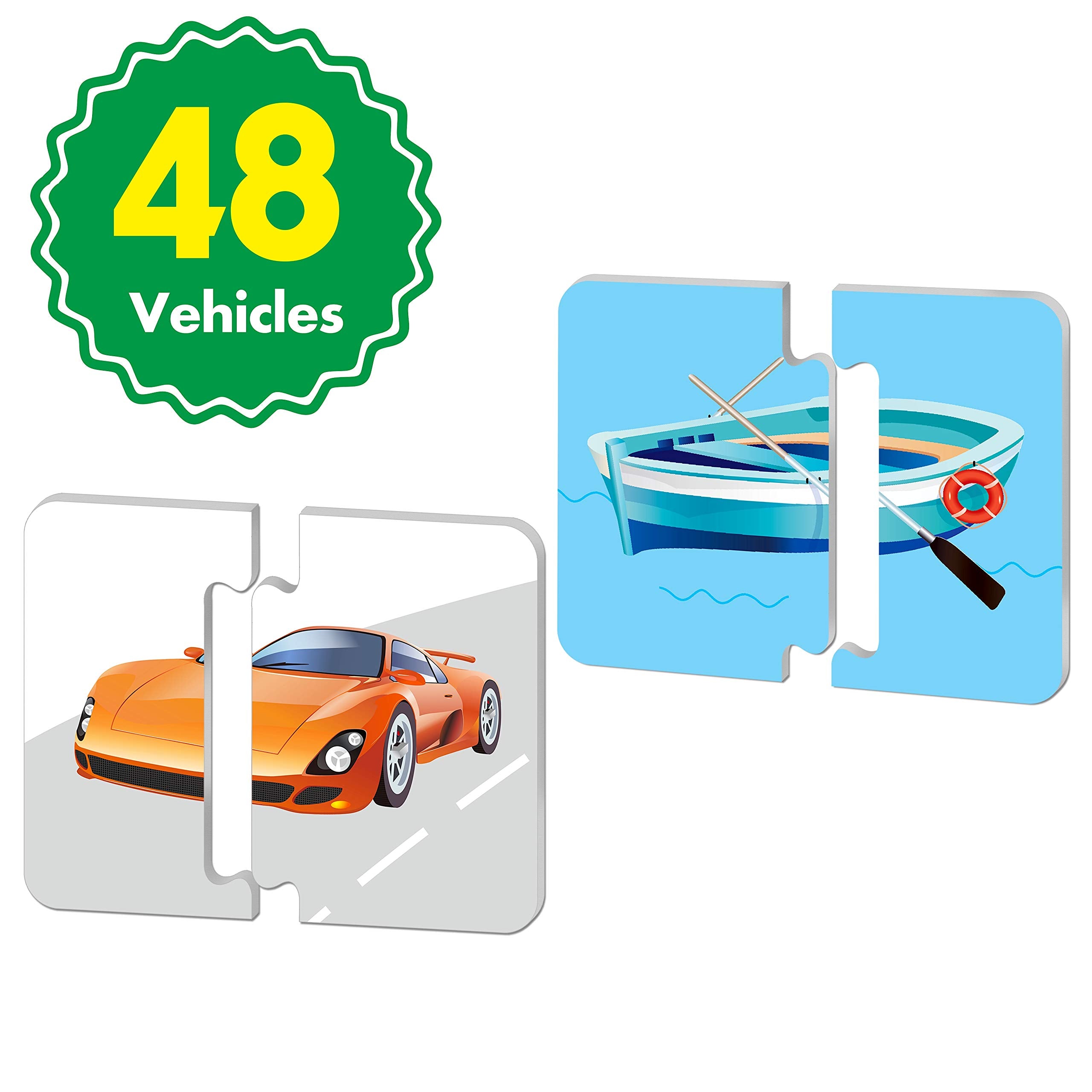 Child exploring vehicles and patterns with SpriteGru educational puzzle