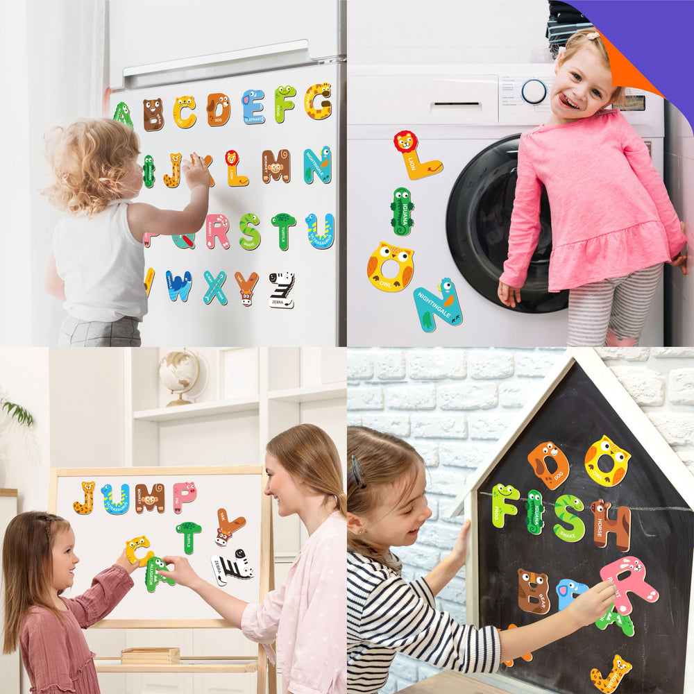 SpriteGru colorful ABC magnets help early literacy through playful identification
