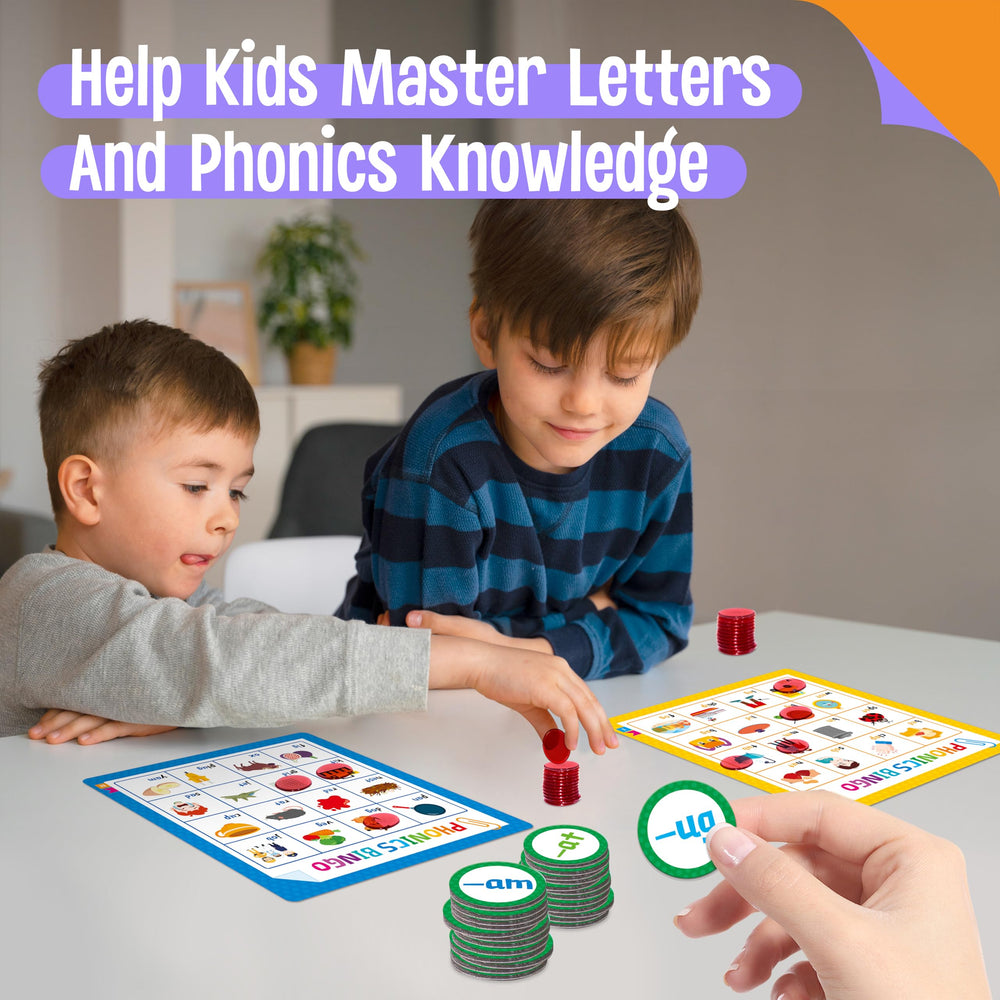 SpriteGru Double-sided bingo board supports letters and phonics practice