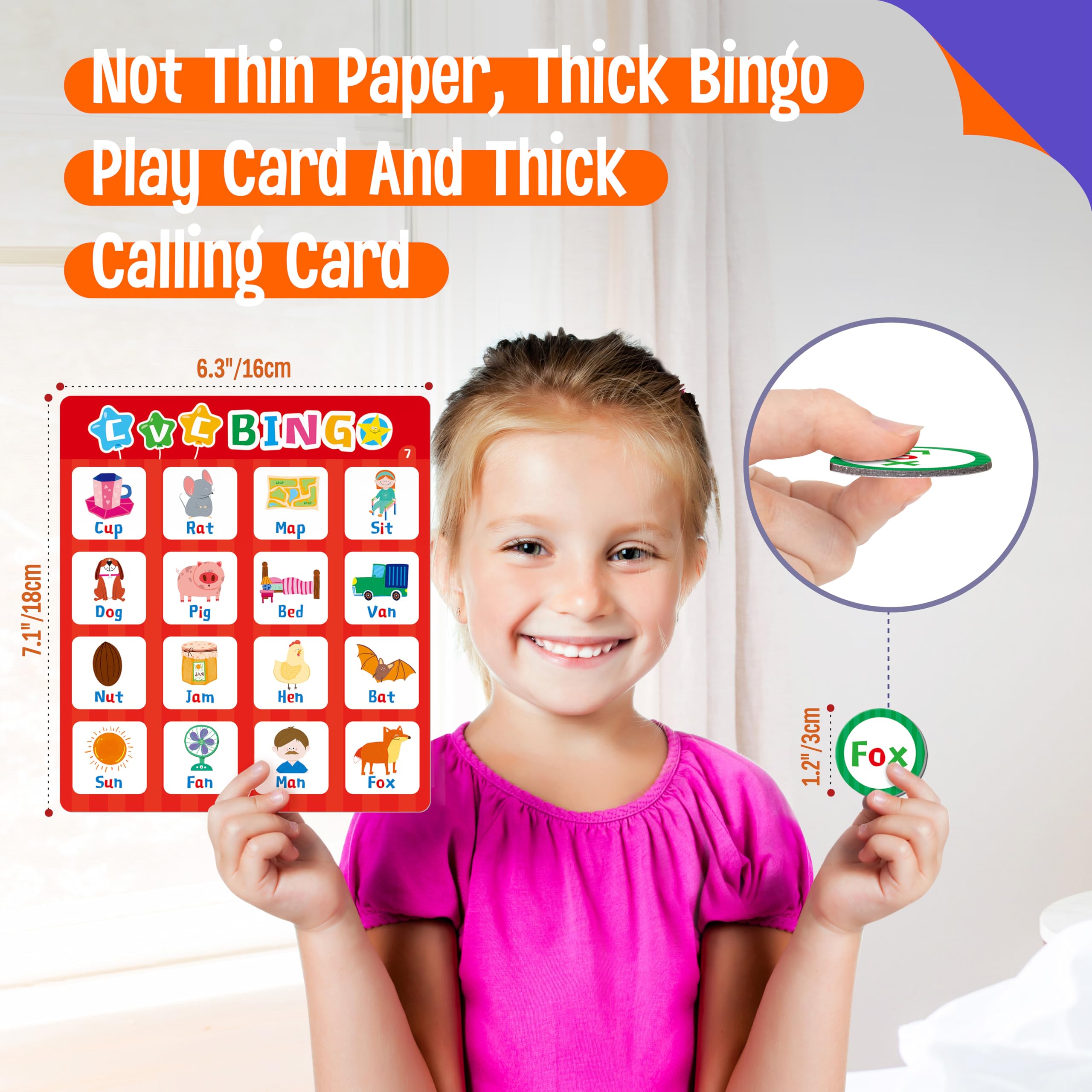 SpriteGru Double-Sided Bingo Boards offering versatile learning with letters and CVC words