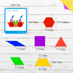 SpriteGru double-sided design cards for versatile tangram challenges