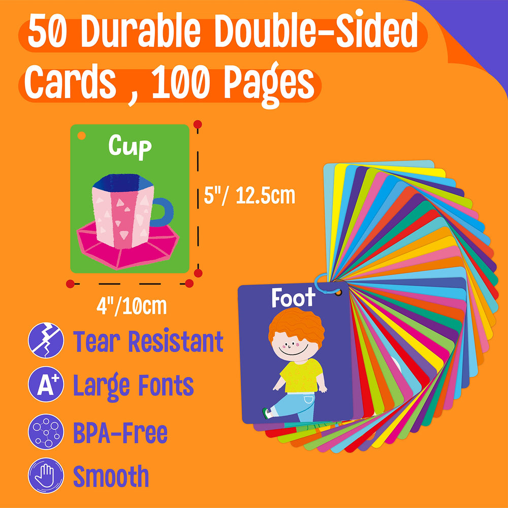 SpriteGru double-sided flashcards show varied topics for broad vocabulary growth