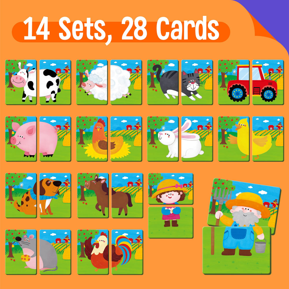 SpriteGru Farm Animal Card Hen encourages color matching during play