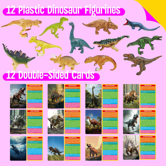 SpriteGru double-sided dinosaur flashcards support vivid visuals and habitat facts for engaging lessons