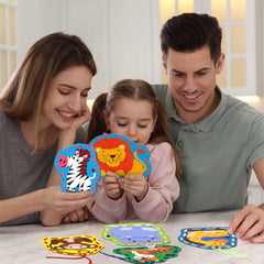 SpriteGru lacing cards monkey: kid-friendly laces promote dexterity and concentration