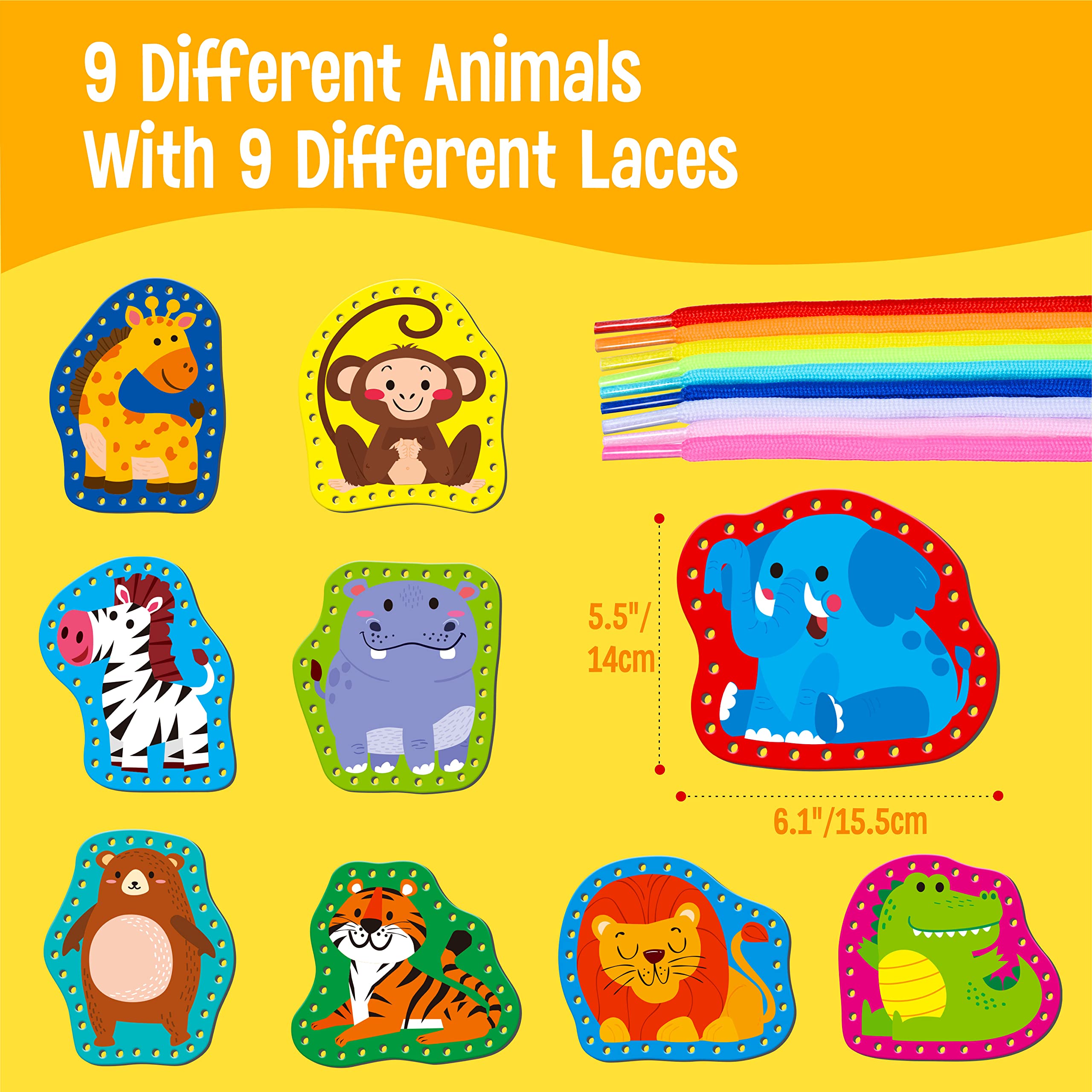 SpriteGru lacing cards tiger: engaging sewing cards to improve hand-eye coordination