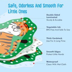 SpriteGru lacing cards zebra: sturdy cardstock and laces for durable learning fun