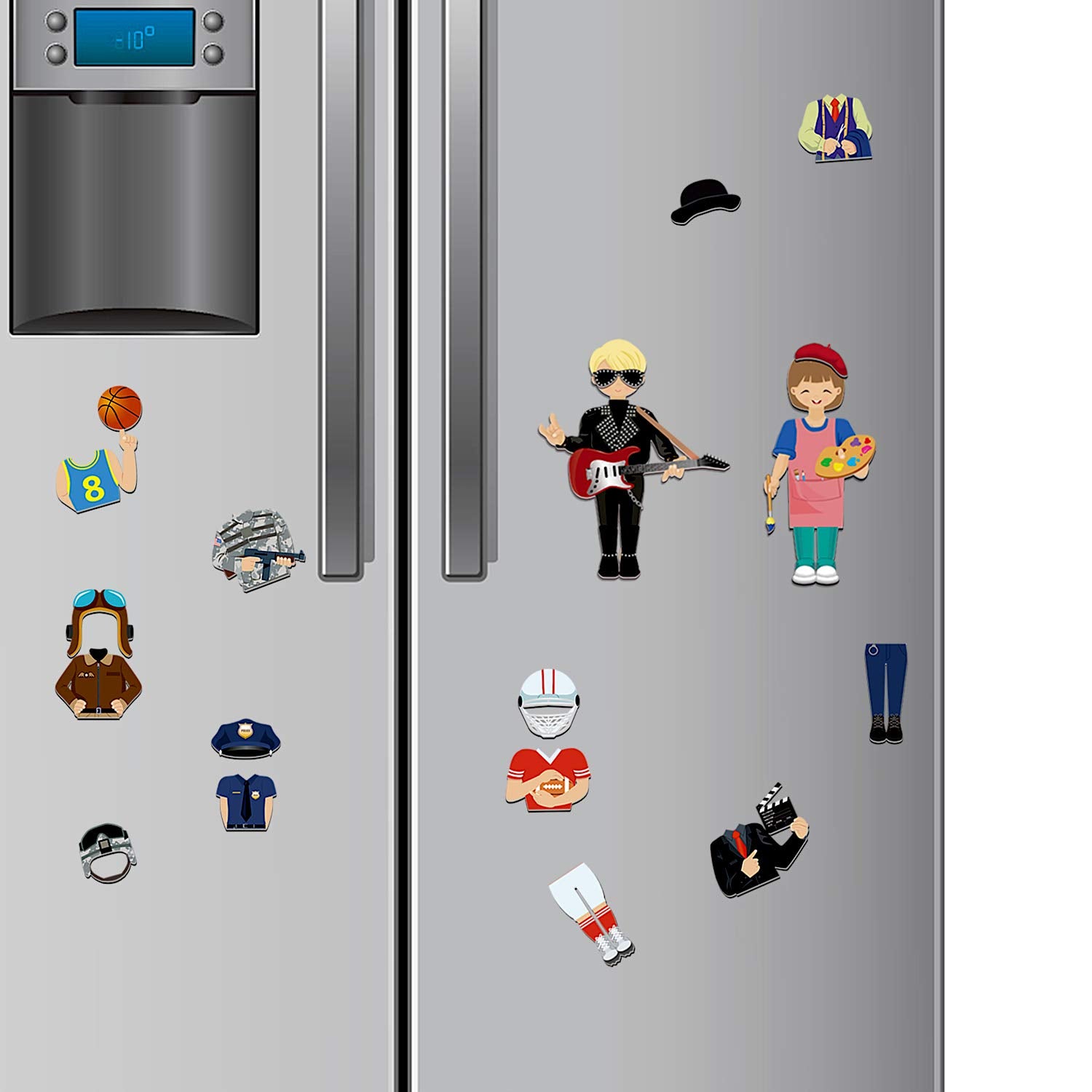 SpriteGru 56-piece magnetic dress-up set athlete costume promotes active pretend play
