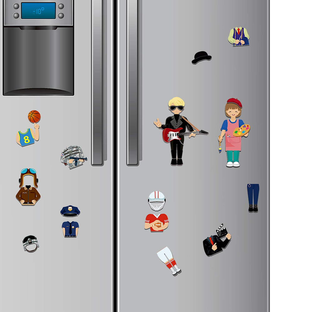 SpriteGru 56-piece magnetic dress-up set athlete costume promotes active pretend play