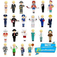 SpriteGru 56-piece magnetic dress-up set teacher outfit encourages storytelling and early learning