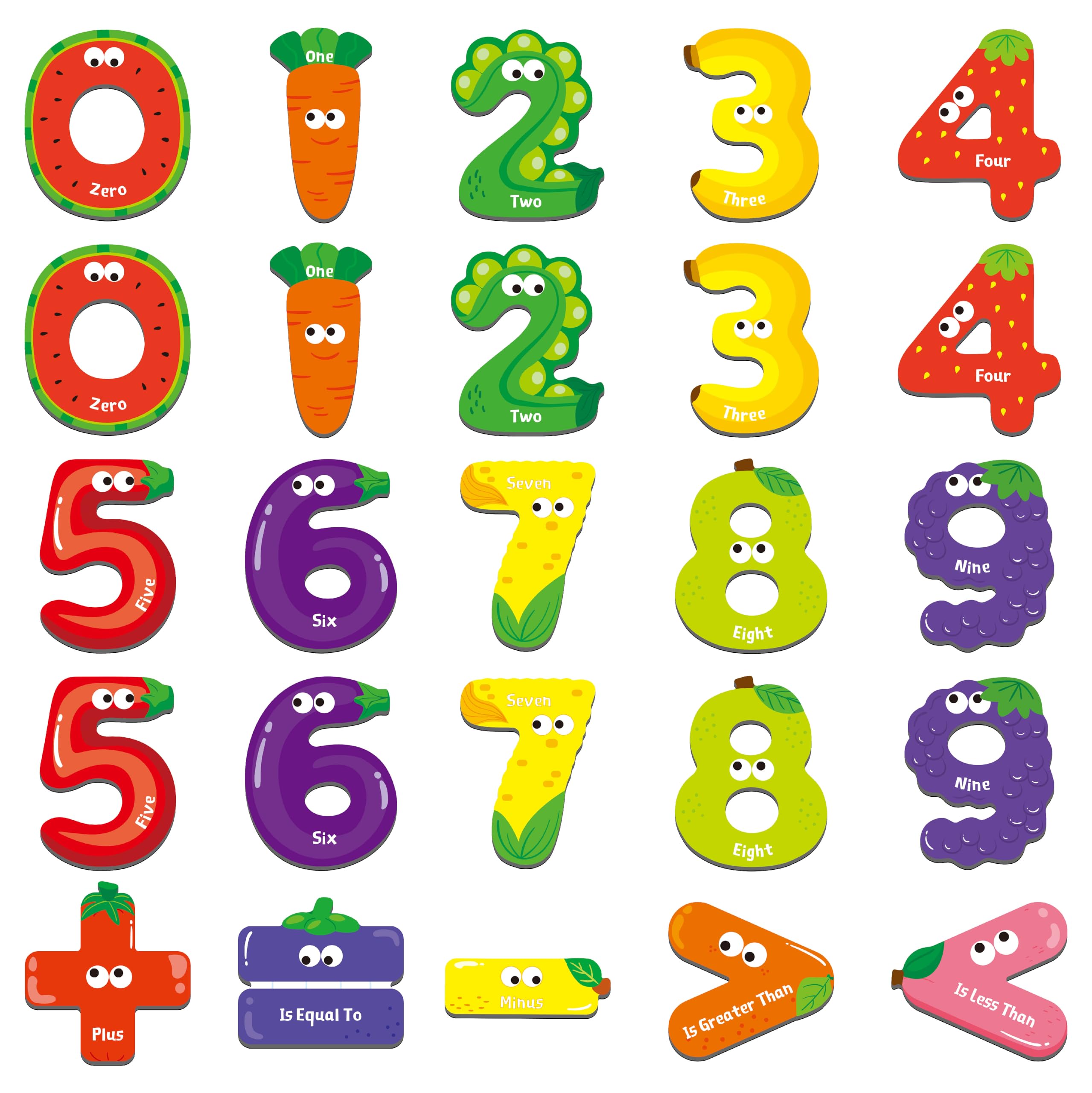 SpriteGru magnetic numbers 0-9 set for engaging early math practice.