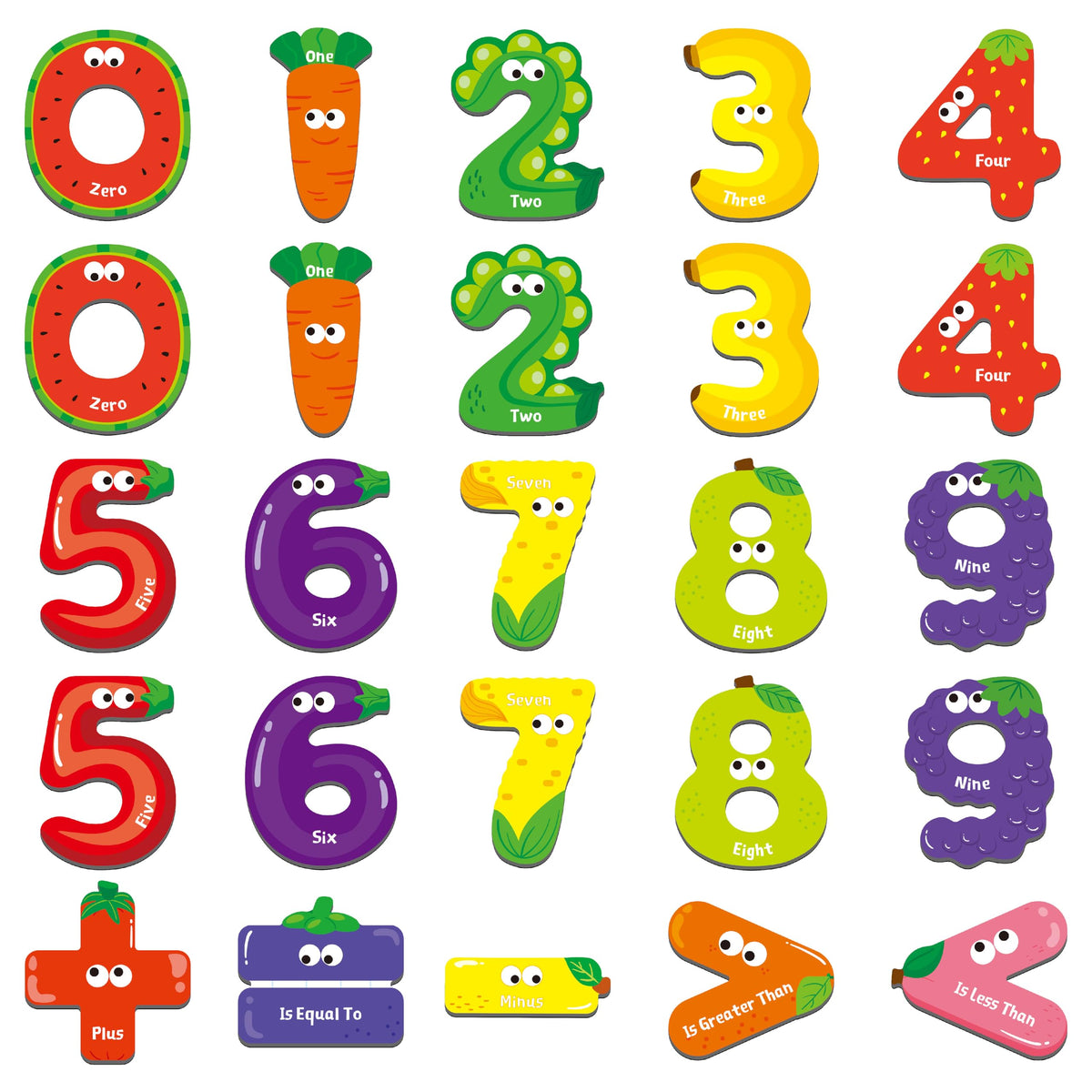 SpriteGru magnetic numbers 0-9 set for engaging early math practice.