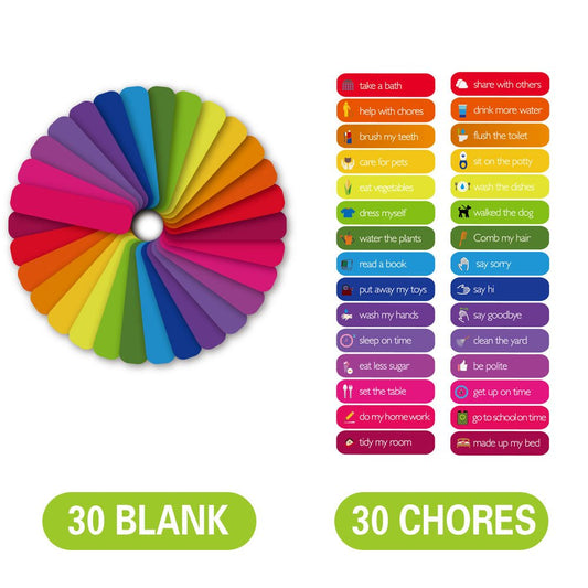 SpriteGru 60-chore illustration helps kids track tasks with color.