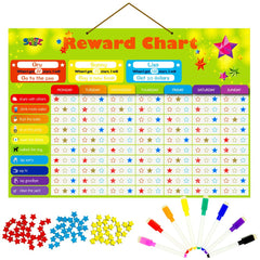 SpriteGru magnetic reward chart on fridge keeps chores visible for family motivation.