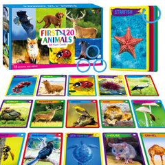 SpriteGru My First 120 Animals flashcards cover with colorful illustrations for quick recognition