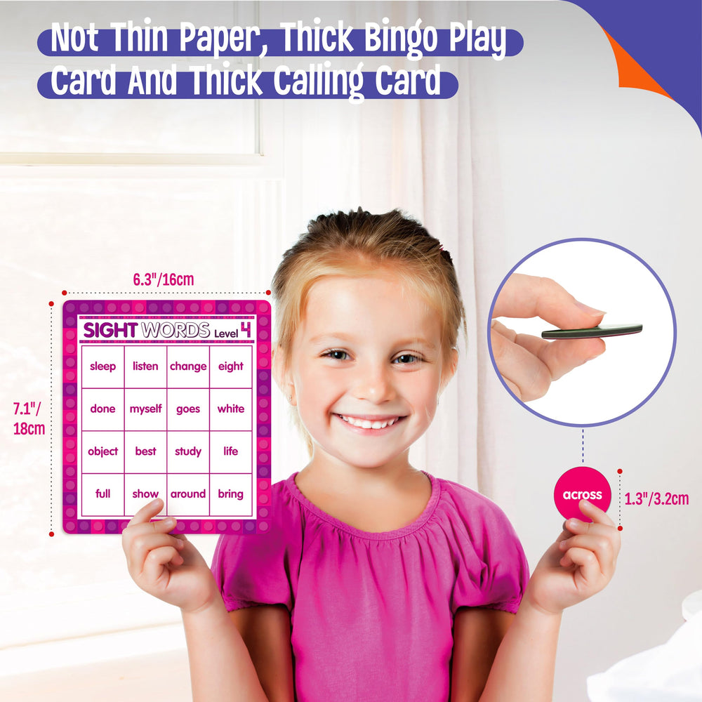 SpriteGru plastic bingo chips for clear word marking in classroom sessions.