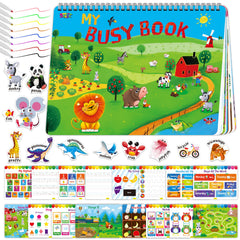 SpriteGru Preschool Busy Book cover with vibrant colors inviting learning