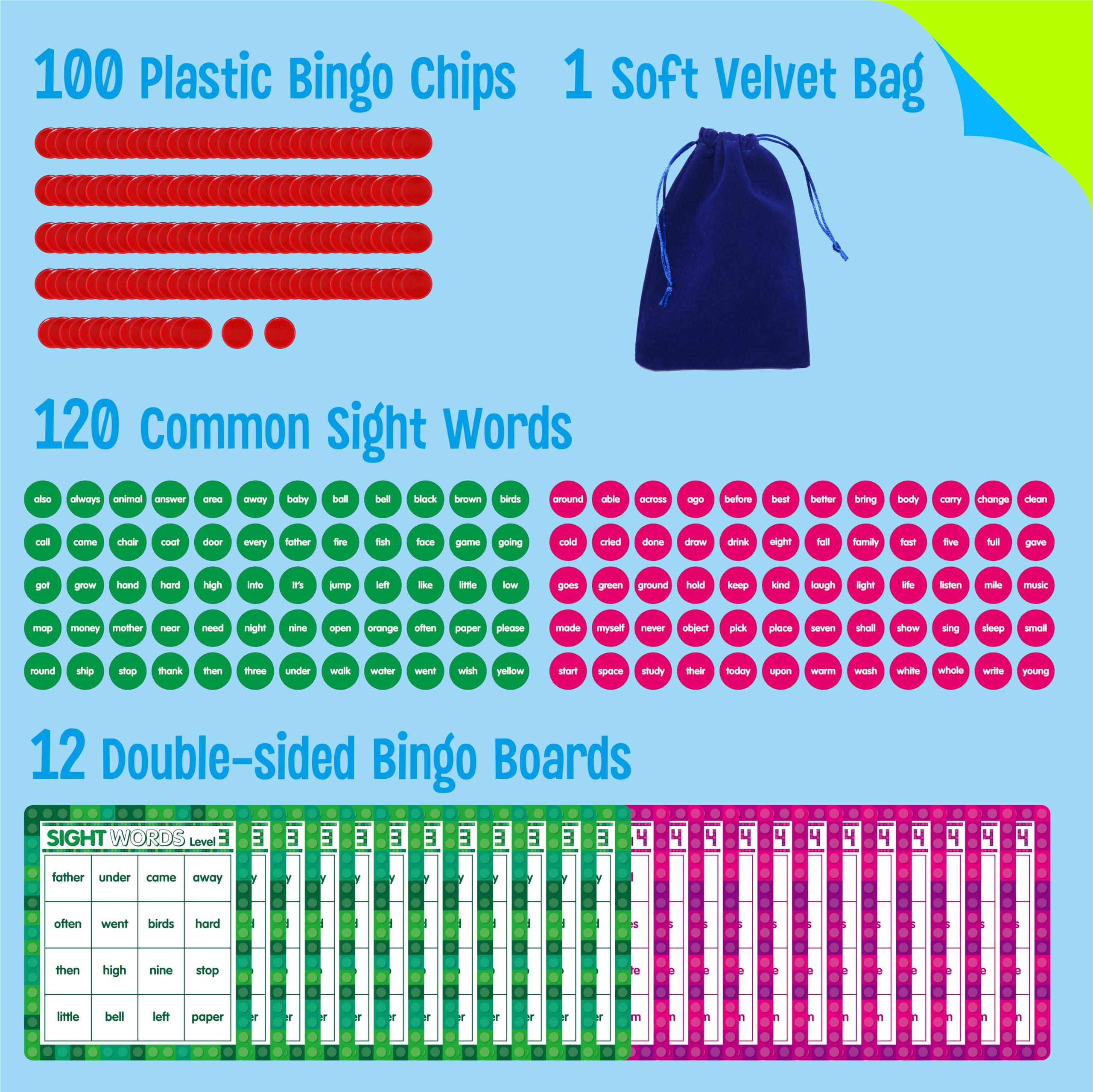 SpriteGru calling tokens used to prompt sight words quickly during game play.