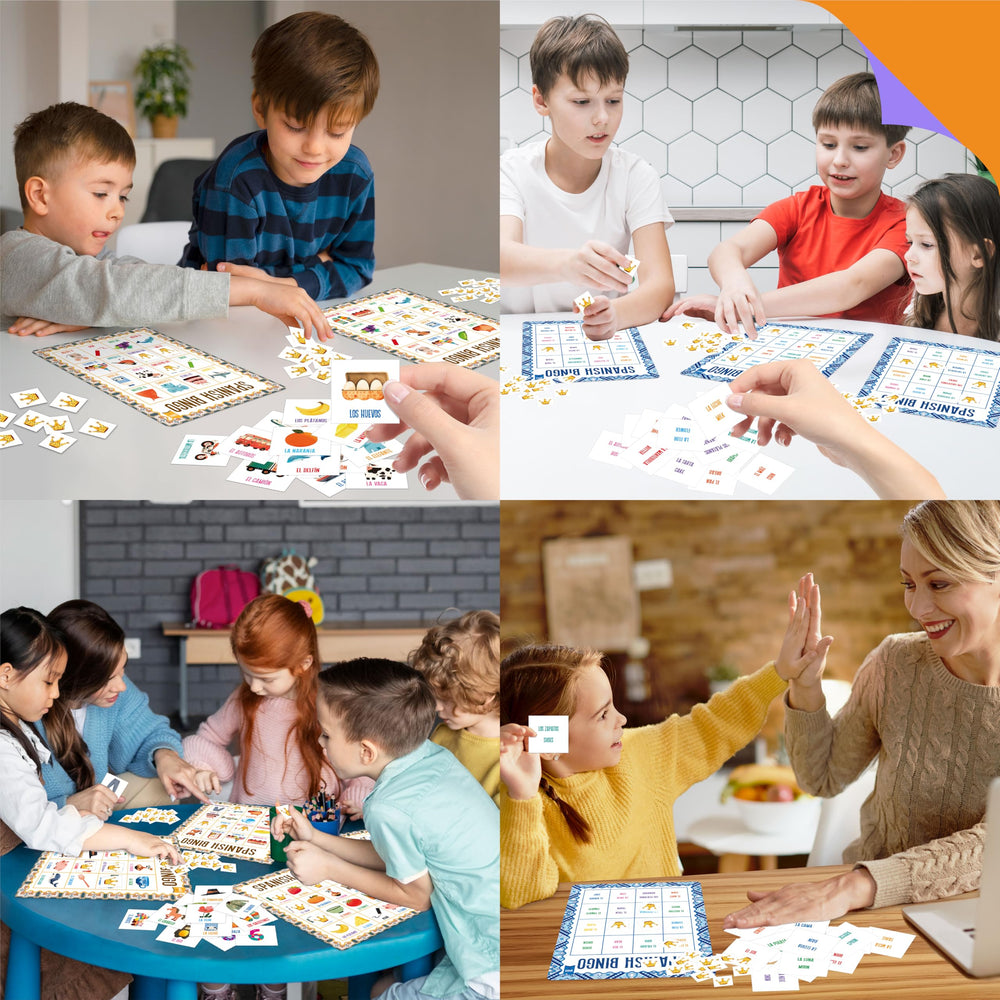 SpriteGru Spanish Bingo Game classroom and home use for vocabulary practice.