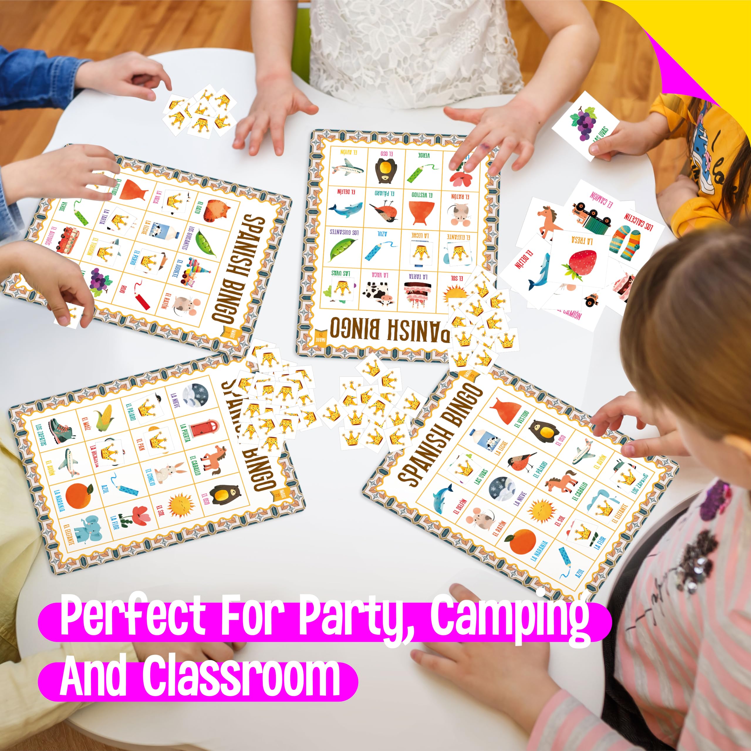 SpriteGru Spanish Bingo Game perforation design enables neat tear off sheets.